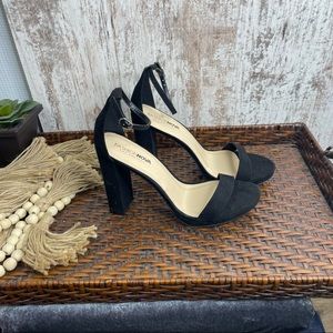 FashionNova black block heel sandals size 11